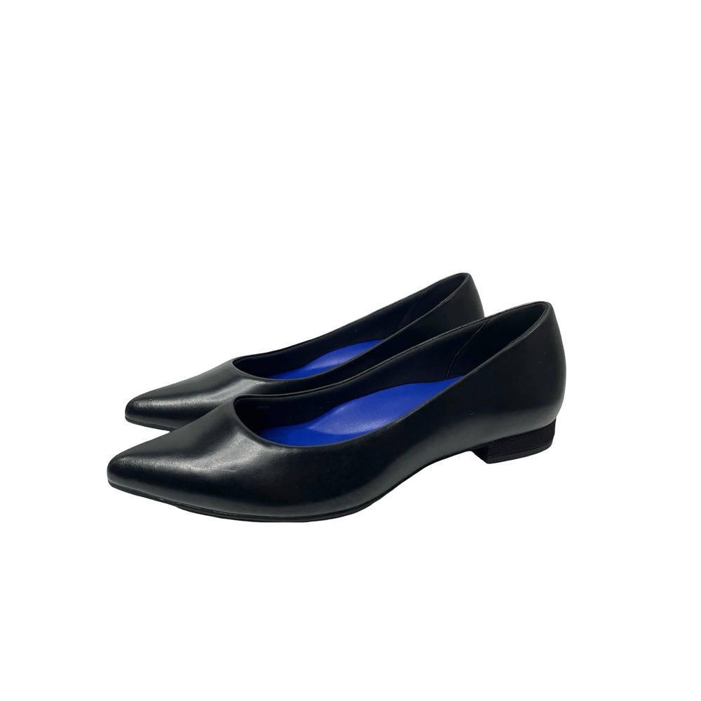 Antonia Saint NY leather pointed toe flats Size 7B black comfort shoes